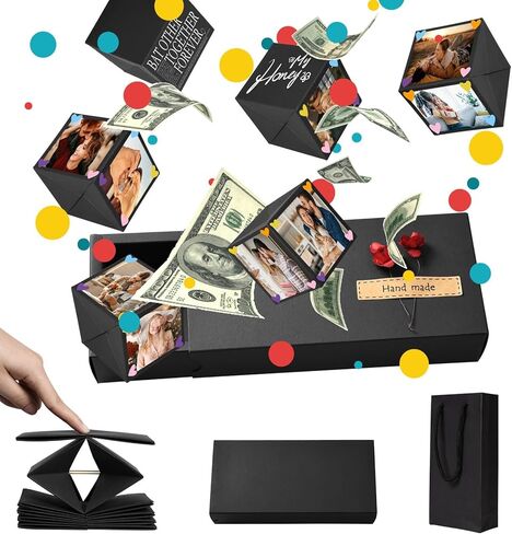 Neioaas DIY Surprise Gift Box with Accessories Set- Creative Bounce Box for Money & Photos, DIY Unique Romantic Surprise Gift Box for Birthday, Valentine's Day, Anniversary, Wedding in Kuwait