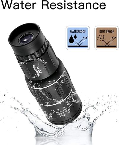 Monocular 16x52 Monocular Telescope High Power Compact Portable Waterproof Monocular Telescope with Smartphone Adapter Tripod for Bird Watching in Saudi Arabia