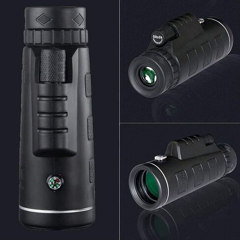 Professional Telescope 40X60 High Power Monocular Telescope with Compass Smartphone Adapter and Tripod for Bird Watching Camping in Saudi Arabia