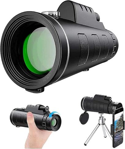 Monocular Telescope 40x60 High Power HD Monocular Dual with Smartphone Tripod for Bird Watching Camping Travel in Saudi Arabia