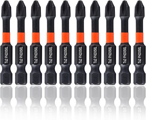 Impact Drill Tool Tough Phillips Power Bits 10pcs 2 Inch Impact Magnetic Phillips Bit Phillips Drive Bits 2 in Impact Tough Phillips Power Bits Hex Shank Cross Impact Driver Bits in Saudi Arabia