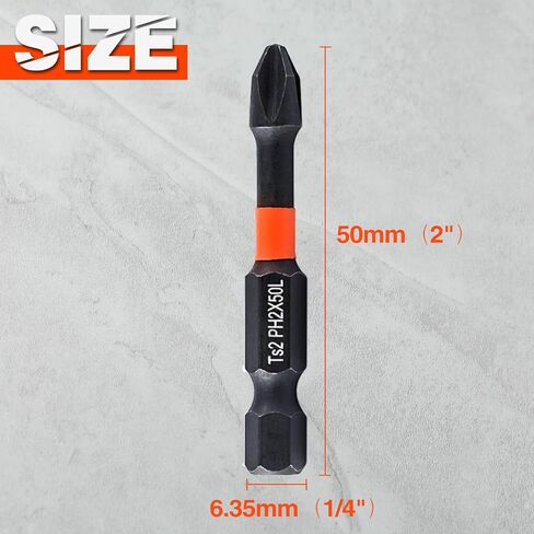 Impact Drill Tool Tough Phillips Power Bits 10pcs 2 Inch Impact Magnetic Phillips Bit Phillips Drive Bits 2 in Impact Tough Phillips Power Bits Hex Shank Cross Impact Driver Bits in Saudi Arabia