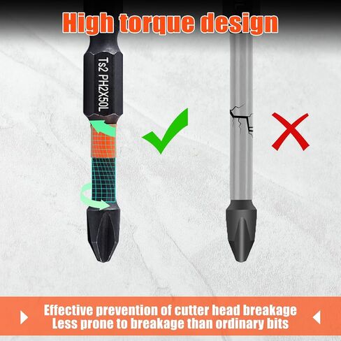 Impact Drill Tool Tough Phillips Power Bits 10pcs 2 Inch Impact Magnetic Phillips Bit Phillips Drive Bits 2 in Impact Tough Phillips Power Bits Hex Shank Cross Impact Driver Bits in Saudi Arabia