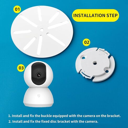 حامل كاميرا حائطي متوافق مع Tapo C210/ C200 وKasa Indoor Pan EC70/ EC71/ KC410S، دعامة زوايا قابلة للتعديل تدور 180 درجة، سهلة التركيب، دعامة كاميرا أمان TP-Link، عبوتان in Kuwait