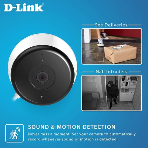 D-Link Outdoor Security Camera Wireless ، نظام مراقبة Night Light Vision Home في HD Full HD (DCS-8600LH/LT-US) أبيض (متجدد) in Kuwait