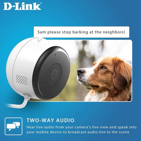 D-Link Outdoor Security Camera Wireless ، نظام مراقبة Night Light Vision Home في HD Full HD (DCS-8600LH/LT-US) أبيض (متجدد) in Kuwait