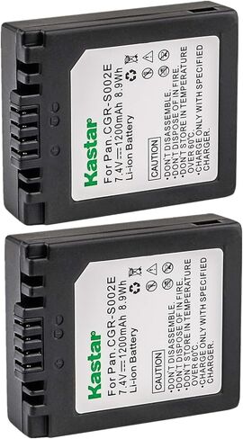 بطارية Kastar S002 (2 عبوة) لـ Panasonic CGA-S002 CGR-S002 DMW-BM7 و Panasonic Lumix DMC-FZ1 DMC-FZ2 DMC-FZ3 DMC-FZ4 DMC-FZ5 DMC-FZ10 DMC-FZ15 DMC-FZ20 CAMERAS in Kuwait