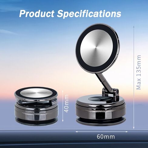 Magnetic Car Phone Holder for Subaru Legacy 2010-2025 Sedan 5-Seater, Vacuum Suction Ultra-Stable Vertical/Horizontal Rotation Car Mount,Grey in Kuwait