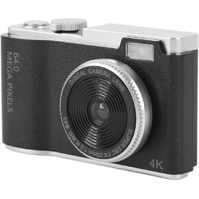 4K Digital Camera, 64MP Vlogging Camera for Photography, 16x Zoom, Retro Point and Shoot Digital Camera, 2.4 Inch HD Display, Support up to 64G, 800mAh Battery (64GB) in Saudi Arabia
