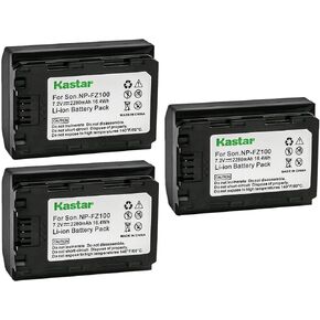 Kastar 2-pack np-fz100 استبدال بطارية li-ion القابلة لإعادة الشحن لكاميرا السينما fx3 fx3 الكاملة ، sony ألفا 1 كاميرا رقمية بدون مرآة ، سلسلة Sony Alpha A7 α7 ، Sony Alpha Ilce-7m Series in Kuwait