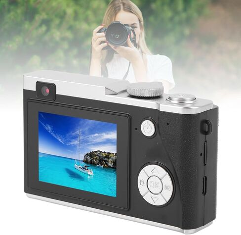 كاميرا رقمية 4K ، كاميرا Vlogging 64 ميجابكسل للتصوير الفوتوغرافي ، Zoom 16x ، نقطة رجعية وتصوير الكاميرا الرقمية ، شاشة عالية الدقة 2.4 بوصة ، ودعم ما يصل إلى 64 جم ، 800 مللي أمبير في الساعة (64 جيجابايت) in Saudi Arabia