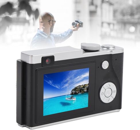 كاميرا رقمية 4K ، كاميرا Vlogging 64 ميجابكسل للتصوير الفوتوغرافي ، Zoom 16x ، نقطة رجعية وتصوير الكاميرا الرقمية ، شاشة عالية الدقة 2.4 بوصة ، ودعم ما يصل إلى 64 جم ، 800 مللي أمبير في الساعة (64 جيجابايت) in Saudi Arabia