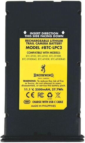 Browning Trail Cameras Rechargeable Easy-to-Swap Li-Ion Battery Pack with USB-C Power Cord in Saudi Arabia