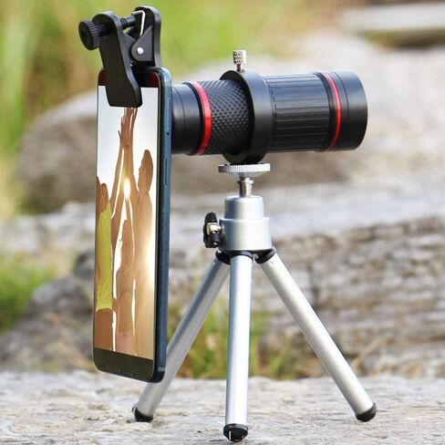 18x monocular Telescope for Phone, Mobile Phone Telescope with Clip, Multi-Layer broadband FMC Coating Lens/Eyepiece, Bak4 Prism, Universal Smartphone monocular in Saudi Arabia