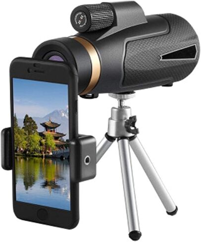 تلسكوب أحادي ، 10x50telescopes ، الضوء المنخفض عالي الطاقة عالي القوى ، تم تجهيز أحاديات الحادة مع حامل هاتف ترايبود تلسكوبي. التلسكوب البالغ مناسب للعرض والسفر ، in Kuwait