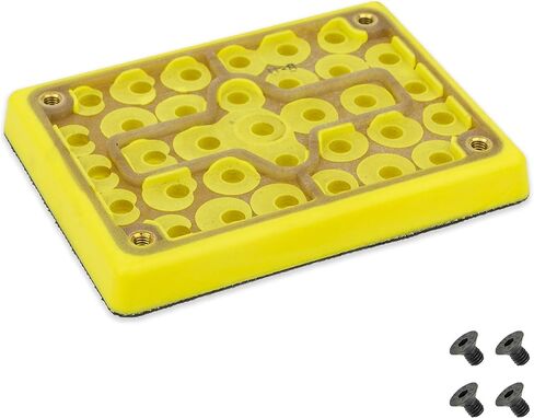 TGR 3" x 4" Sanding Backup Pad - Made in USA (Vacuum Hook Face) in Saudi Arabia