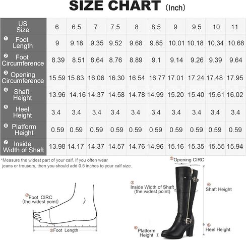 mysoft Women's Knee High Boots Fashion Chunky Block Heel Warm Winter Boots with Side Zippers in Saudi Arabia