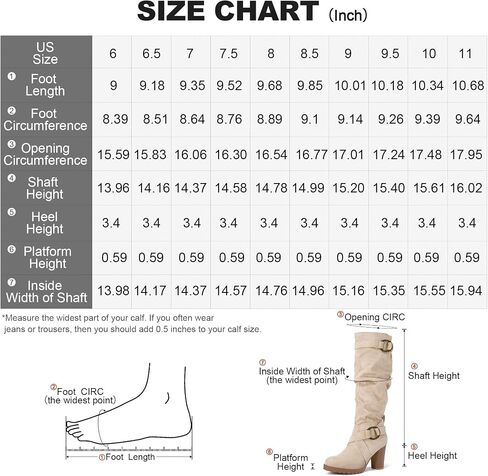 mysoft Women's Knee High Boots Fashion Chunky Block Heel Warm Winter Boots with Side Zippers in Kuwait
