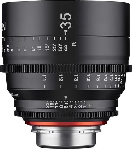 ROKINON XEEN XN35-C 35MM T1.5 CINE LENS FOR CANON EF (Black) (تم تجديد معتمد) in Kuwait
