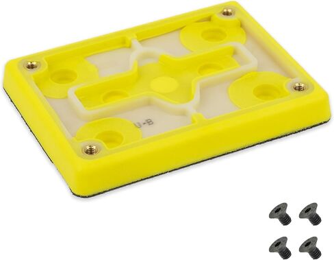 TGR 3" x 4" Sanding Backup Pad - Made in USA (Vacuum Hook Face) in Saudi Arabia