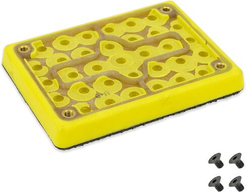 TGR 3" x 4" Sanding Backup Pad - Made in USA (Vacuum Hook Face) in Saudi Arabia
