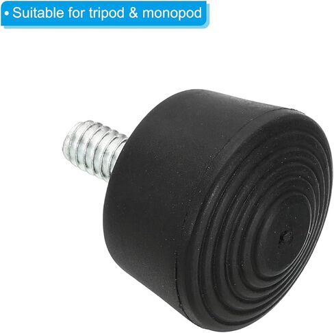 Universal 1/4" x 1.3" Rubber Tripod Feet, Anti-Slip Tripod Replacement Parts for Camera Tripods Monopod, Black in Saudi Arabia