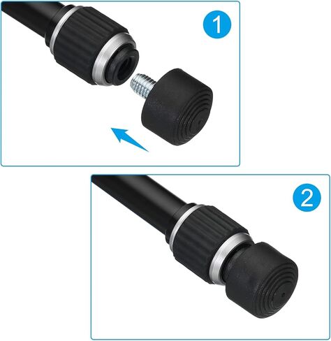 Universal 1/4" x 1.3" Rubber Tripod Feet, Anti-Slip Tripod Replacement Parts for Camera Tripods Monopod, Black in Saudi Arabia
