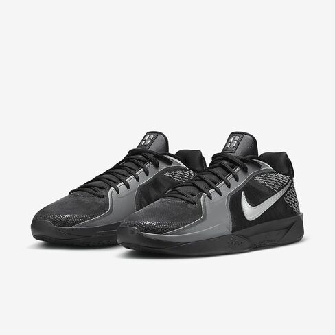 Sabrina 2 Basketball Shoes (FQ2174-001, Black/Smoke Grey/Opti Yellow/Metallic Silver) Size 6 in Saudi Arabia