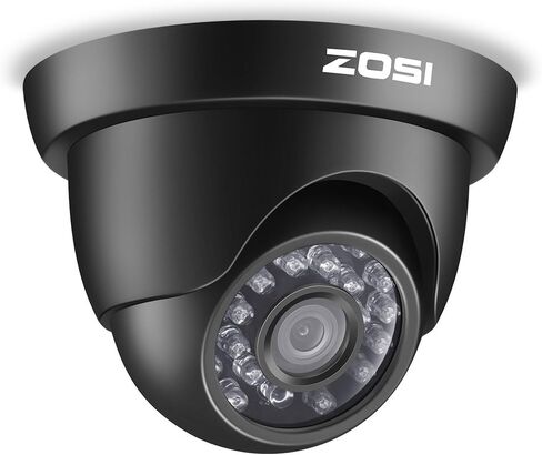 Zosi 720p HD 1280TVL 1.0MP HI-RERNESSSOUTION 4 في 1 TVI/CVI/AHD/CVBS CCTV Camera Security System/Night Dise for HD-TVI ، AHD ، CVI ، و CVBS/960H نظم DVR التناظرية (أسود) in Kuwait