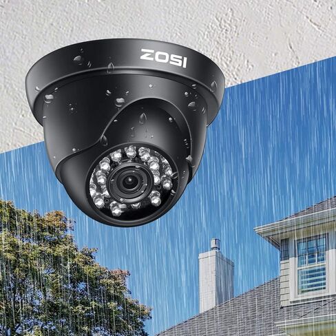 Zosi 720p HD 1280TVL 1.0MP HI-RERNESSSOUTION 4 في 1 TVI/CVI/AHD/CVBS CCTV Camera Security System/Night Dise for HD-TVI ، AHD ، CVI ، و CVBS/960H نظم DVR التناظرية (أسود) in Kuwait