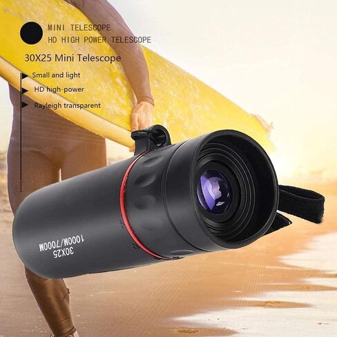 Professional Telescope 30X25 Portable High Definition Monocular Telescope Waterproof Mini Portable Zoom 10X Scope for Travel in Saudi Arabia