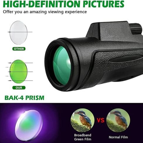 12X50 HD Small Portable Telescope for Adults. High Power Waterproof Small Portable Telescope Telescope. with Smartphone Adapter&Tripod for Wildlife Bird Wa in Saudi Arabia
