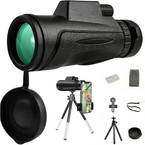 12X50 HD Small Portable Telescope for Adults. High Power Waterproof Small Portable Telescope Telescope. with Smartphone Adapter&Tripod for Wildlife Bird Wa in Saudi Arabia