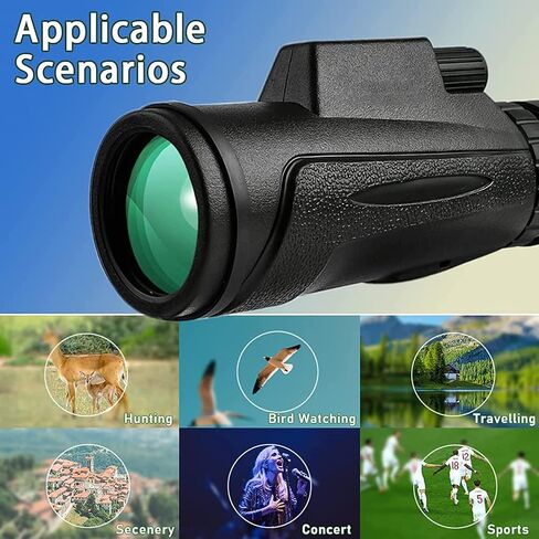 12X50 HD Small Portable Telescope for Adults. High Power Waterproof Small Portable Telescope Telescope. with Smartphone Adapter&Tripod for Wildlife Bird Wa in Saudi Arabia