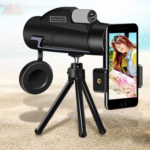 Monocular Telescope, Portable Monoculars Golden Magnification Spin-up Goggles Watching Concerts High Magnification HD Mobile Phone Can Be Connected, for Adult Bird Watching, Outdoor Hunting, Tr in Saudi Arabia