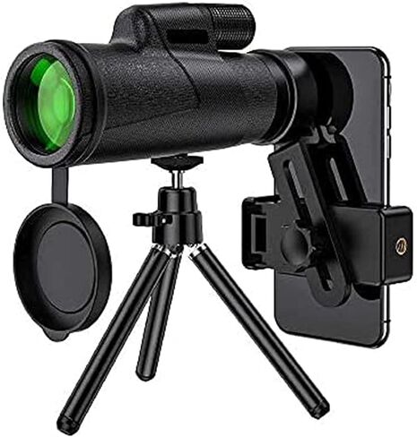 12x50 تلسكوب صغير محمول للبالغين. القوة العالية ، النسخة الليلية BAK4 PRISM. مقاوم للضباب المضاد للضباب المضاد للماء مجهز مع محول الهواتف الذكية وترايبود ، S. in Saudi Arabia