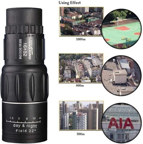 Monocular Telescope, 16X52 Dual Focus Monocular Telescope16x Zoom Binoculars 66M/8000M HD Scope Adjustable Focus Length Ocular Lens According, for Adult Bird Watching, Outdoor Hunting, Travel, in Saudi Arabia