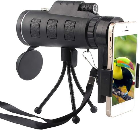 تلسكوب أحادي العين ، 40 × 60 إد زجاجية أحادية- Ultra HD متعددة المقاومة للماء BAK4 PRISM لمشاهدة الطيور البرية التي تشاهد الصيد في التخييم على الحياة البرية ، لمشاهدة الطيور البالغة ، في الخارج in Saudi Arabia