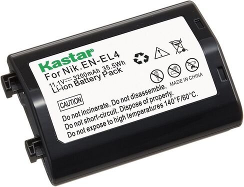 Kastar Battery (4-Pack) for Nik EN-EL4, EN-EL4A, ENEL4, ENEL4A and Nik D2Z, D2H, D2Hs, D2X, D2Xs, D3, D3S, D3X, F6 Camera, Nik MB-D10, D300, D300S, D700, MB-40 Grip in Saudi Arabia