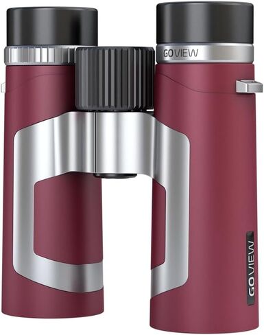 ZOOMR 10x34 Binoculars for Adults — Durable & Compact Binoculars w/Smartphone Adapter, Magnesium Housing, Anti-Fog & Multi-Coated Lens — for Travel, Nature, Festivals - Ruby Red in Kuwait