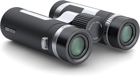 ZOOMR 10x34 Binoculars for Adults — Durable & Compact Binoculars w/Smartphone Adapter, Magnesium Housing, Anti-Fog & Multi-Coated Lens — for Travel, Nature, Festivals - Ruby Red in Kuwait