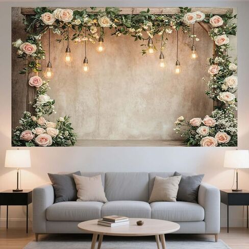 10x8ft Country Wedding Photography Backdrop Rustic Barn Door Photography Backdrop Farmhouse Pink Flower Cabin Wooden Birthday Baby Shower Wedding Bridal Party Banner Photo Booth Props Background in Saudi Arabia