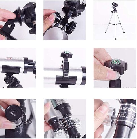 Ultra Hd, Portable Refractor Telescope,50mm Aperture 360mm AZ Adults Mount Astronomical Refracting Telescope,Fully-Coated Glass Optics in Saudi Arabia