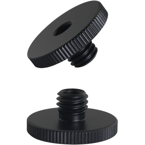 مسامير محول 2pcs لرؤوس ترايبود ملحقات صور الألومنيوم 1/4 أنثى 3/8 مقبض لوحة رأس الذك in Saudi Arabia