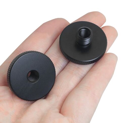 مسامير محول 2pcs لرؤوس ترايبود ملحقات صور الألومنيوم 1/4 أنثى 3/8 مقبض لوحة رأس الذك in Saudi Arabia