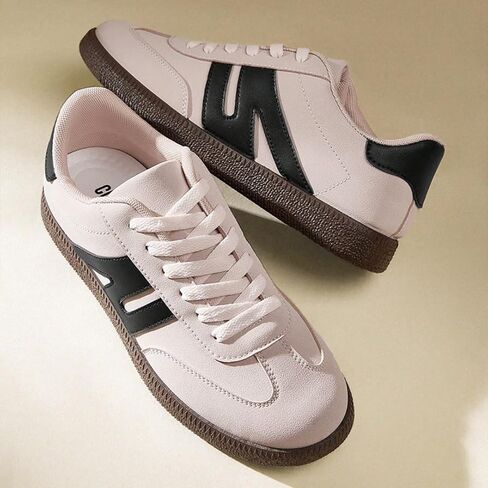 Women's Fashion Sneakers Comfortable Walking Shoes Casual Lace-Up Tennis Sneaker in Kuwait