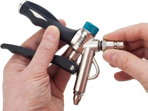 HAZET 2-Way Blow-Out Gun 9040-4 - Air Connection on Head or Handle, Suitable for Removing Fine Dirt in Hard-To-Reach Places - with Robust Aluminum Housing in Kuwait