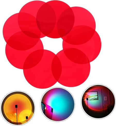 Homoyoyo 10pcs غروب الشمس الملونة الغلاف الجوي فاتح فيلم Red Color Correction Filters لتأثيرات إضاءة التصوير وتزيين المزاج in Saudi Arabia