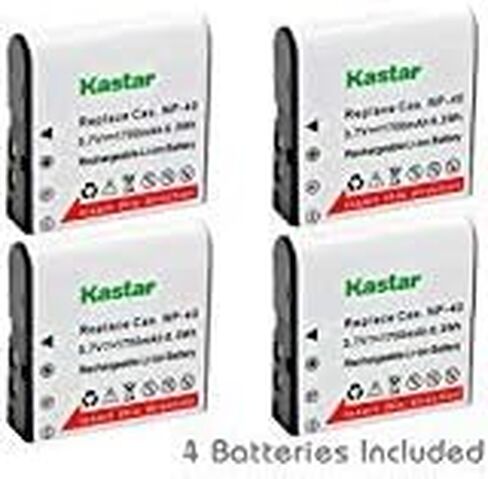 Kastar CNP-40 Battery (4-Pack) for Kodak LB-060 AZ521 AZ361 AZ501 AZ522 AZ362 AZ526 and HP D3500 SKL-60 V5060H V5061U Cameras in Saudi Arabia
