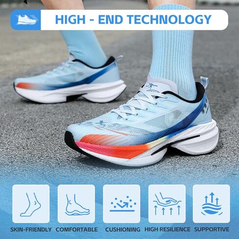 Mens Running Shoes Walking Tennis Shoes for Athletic Workout Gym Casual Non Slip Training Sneakers Breathable Knit Upper Indoor Outdoor in Saudi Arabia